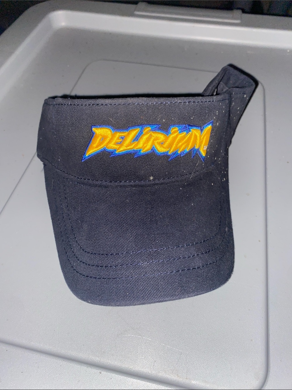 Delirium Navy Embroidered Visor Hat